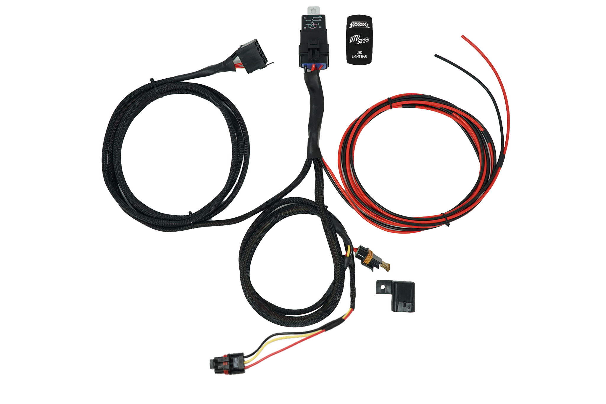 RZR® Pro Series Low Current Harness + Rocker Switch & Pulse Bar Plug | UTVS-PRO-HRN-LC-RKR
