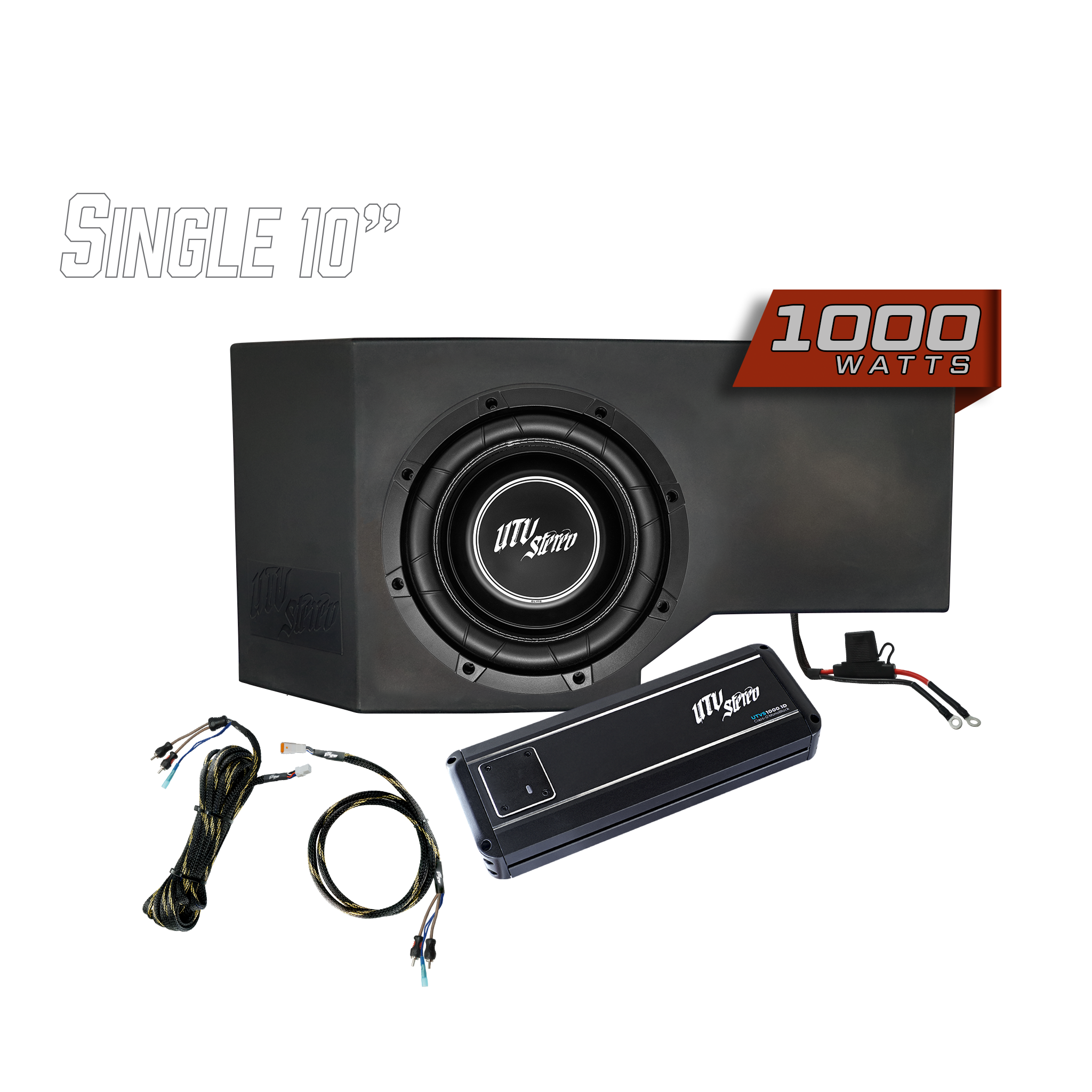 Can-Am® Defender HD10 1000W Single Passenger Side 10" Subwoofer Kit | UTVS-DEF-SUB-1000