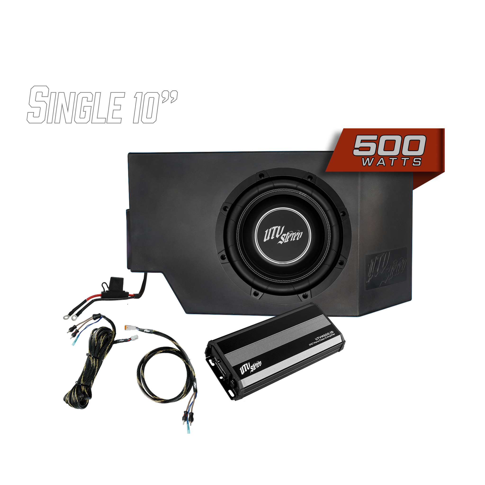 Can-Am® Defender 500W Single Driver Side 10" Subwoofer Kit | UTVS-DEF-SUB-500-DRIVER
