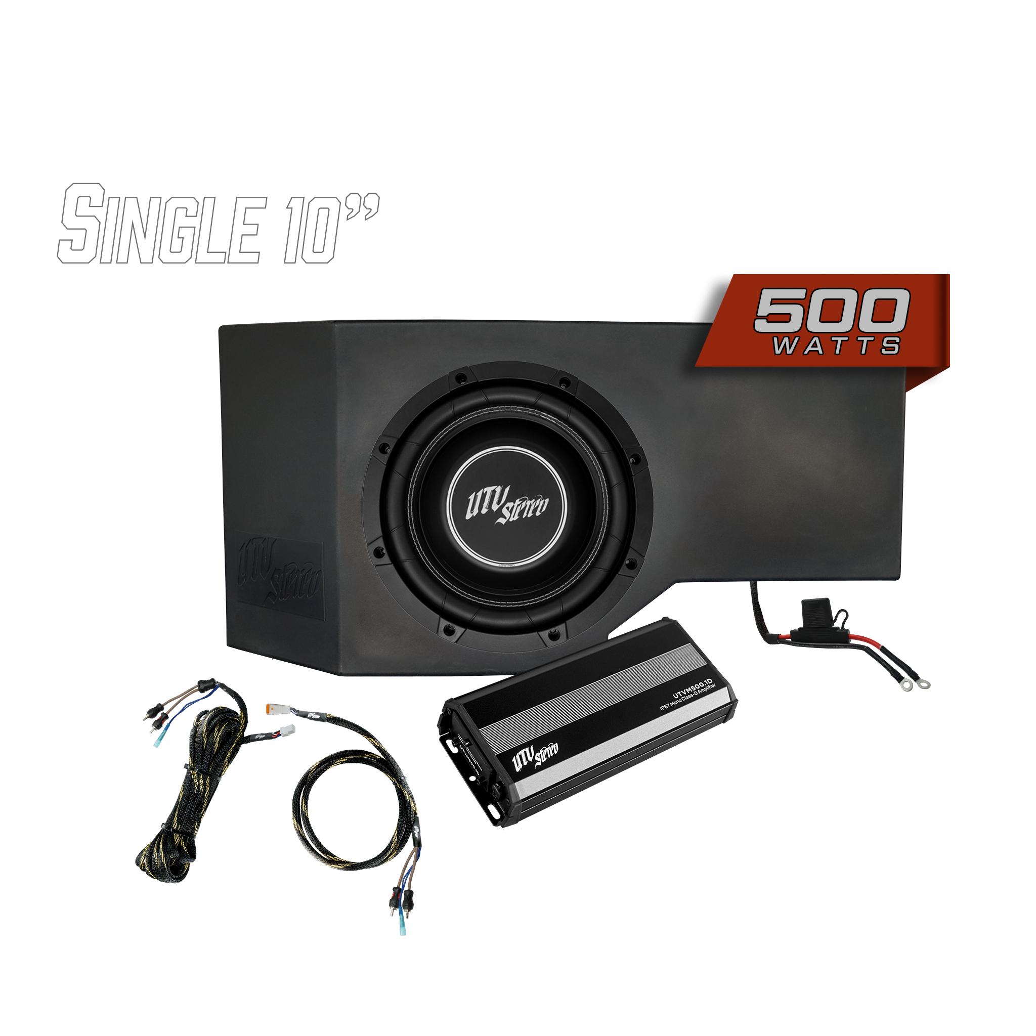 Can-Am® Defender HD10 500W Single Side 10" Subwoofer Kit | UTVS-DEF-SUB-500