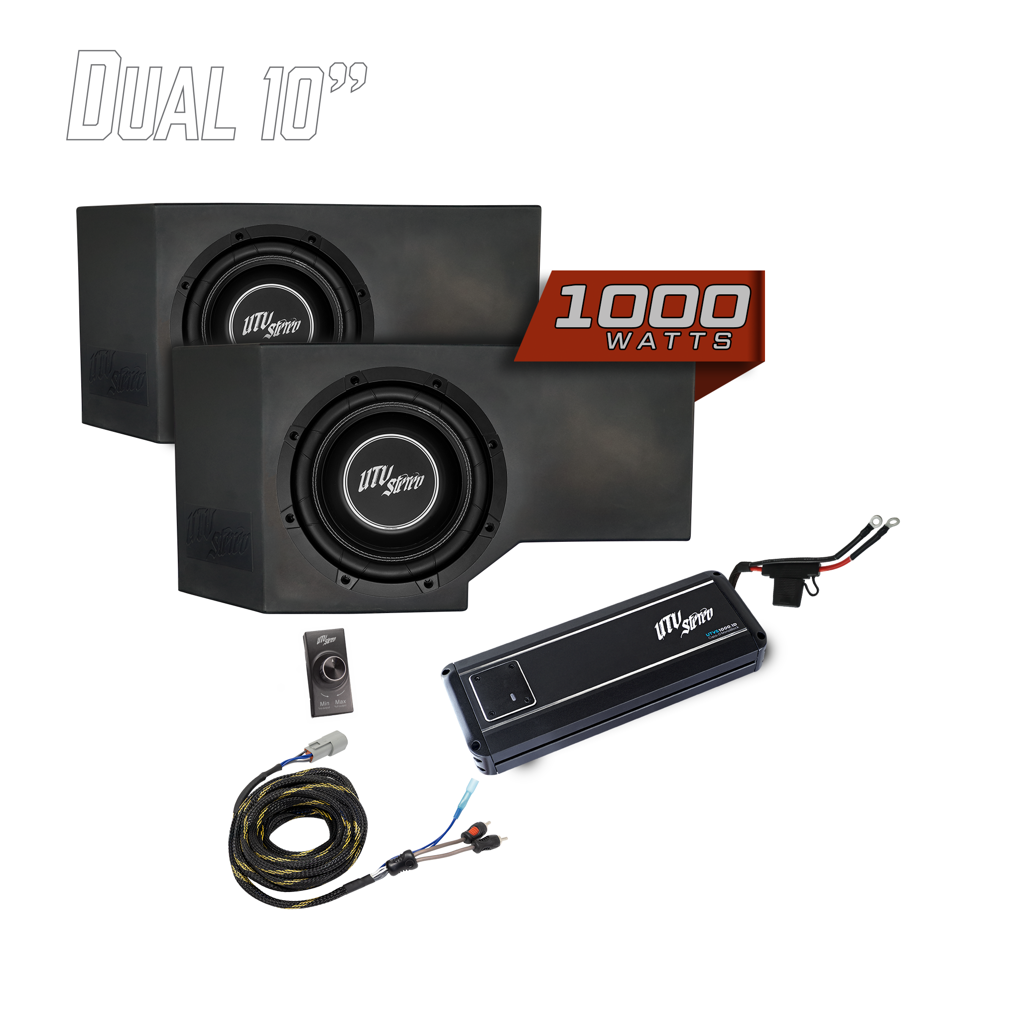 Can-Am® Defender HD11 1000W Dual 10" Subwoofer Kit | UTVS-DEF2-1000-2-GO
