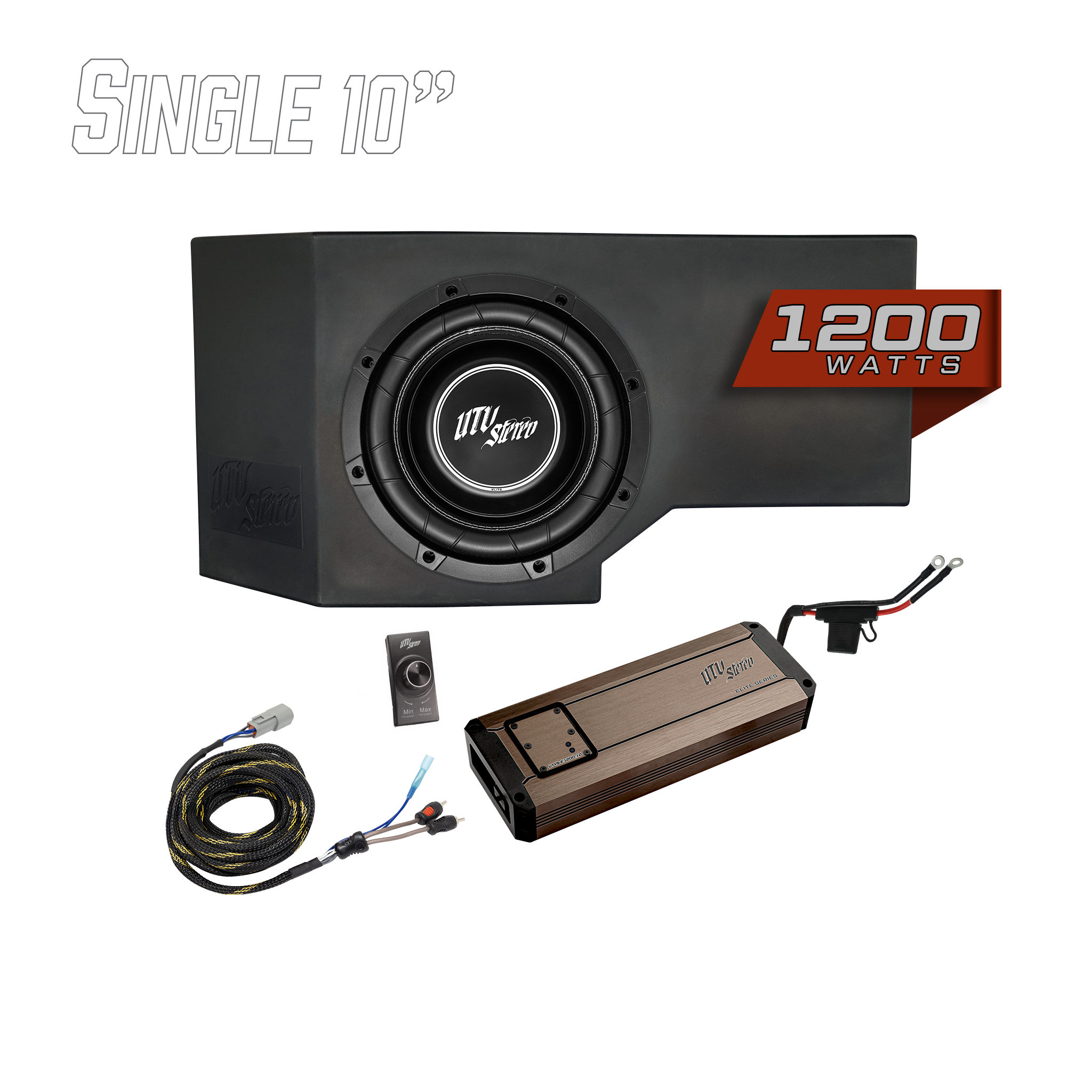 Can-Am® Defender HD11 1200W Single 10" Subwoofer Kit | UTVS-DEF2-1200-1-GO