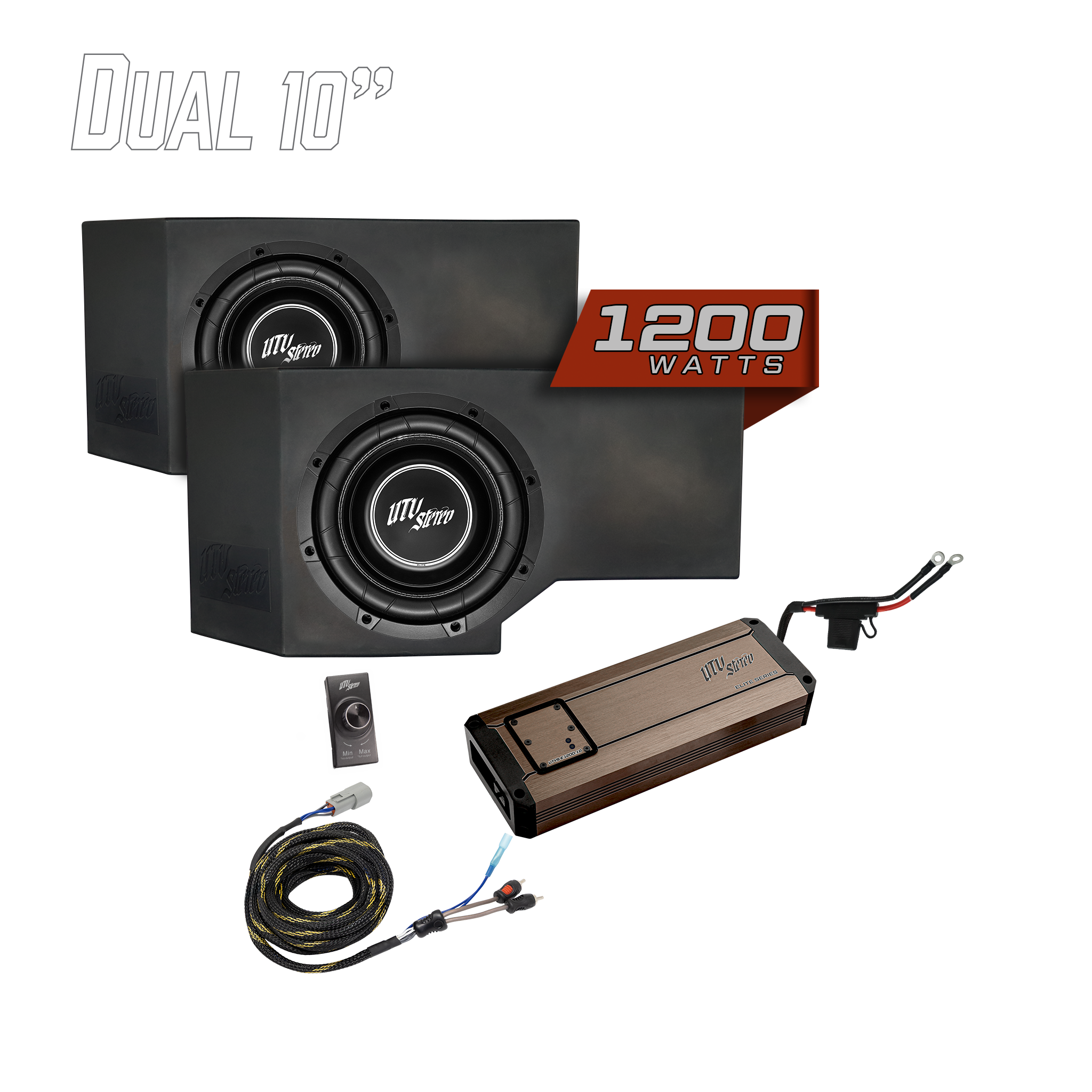 Can-Am® Defender HD11 1200W Dual 10" Subwoofer Kit | UTVS-DEF2-1200-2-GO