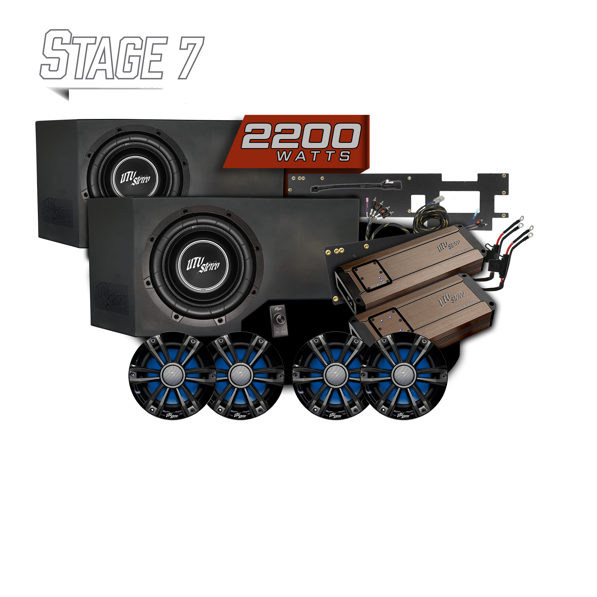 Can-Am® Defender HD11 BRP GO! Dual Subwoofer Stage 7 Stereo Kit | UTVS-DEF2-S7-GO