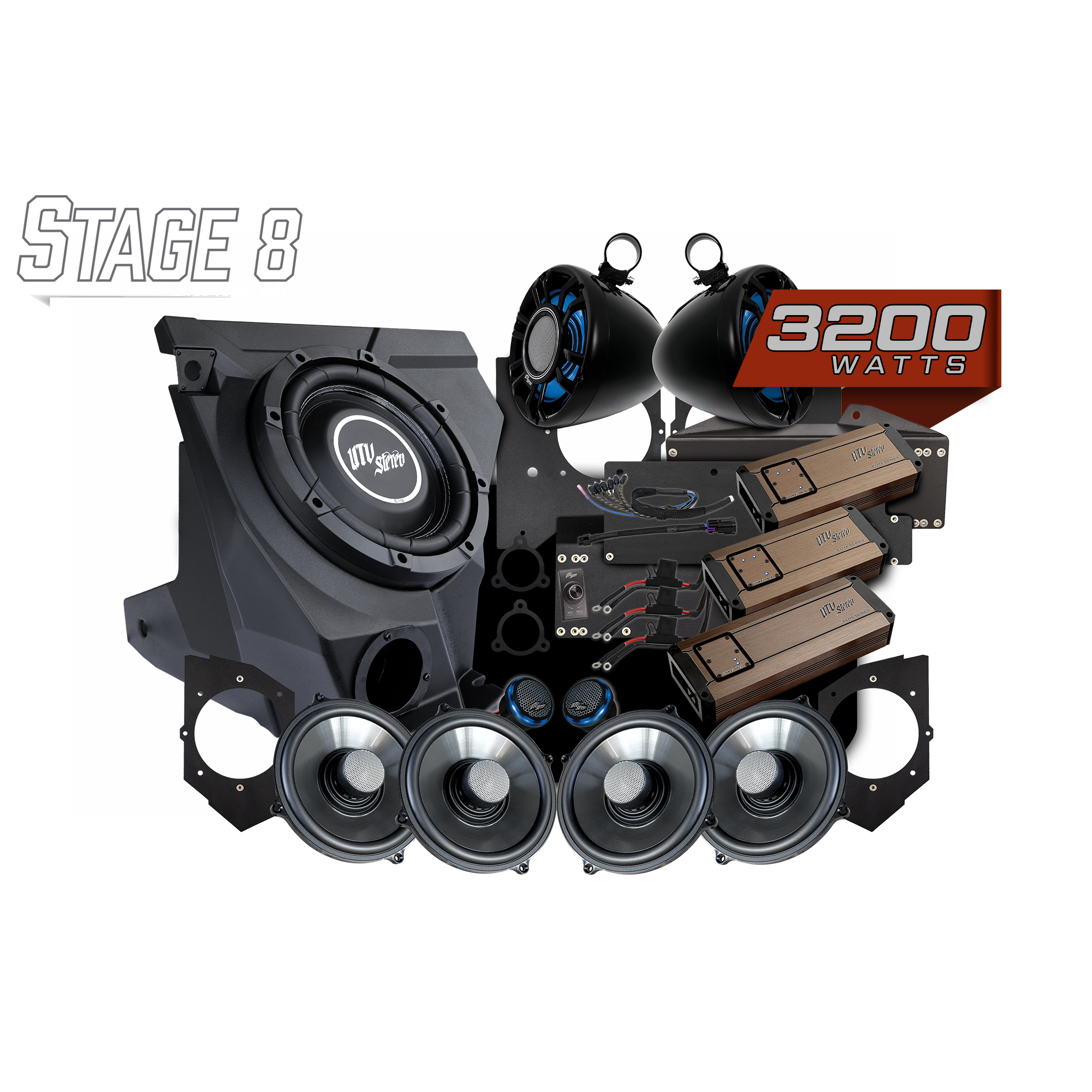 KAWASAKI® TERYX H2 GARMIN TREAD® Elite Stage 8 Stereo Kit | UTVS-H2-S8-GRM