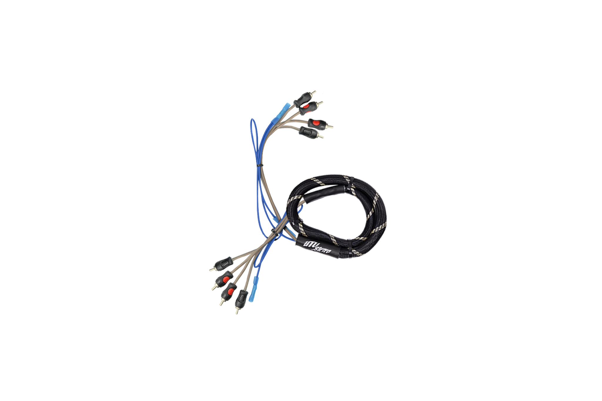 UTV Stereo 4-Channel RCA Harness - Front, Subwoofer + Remote | UTVS-HRN-RCA-2