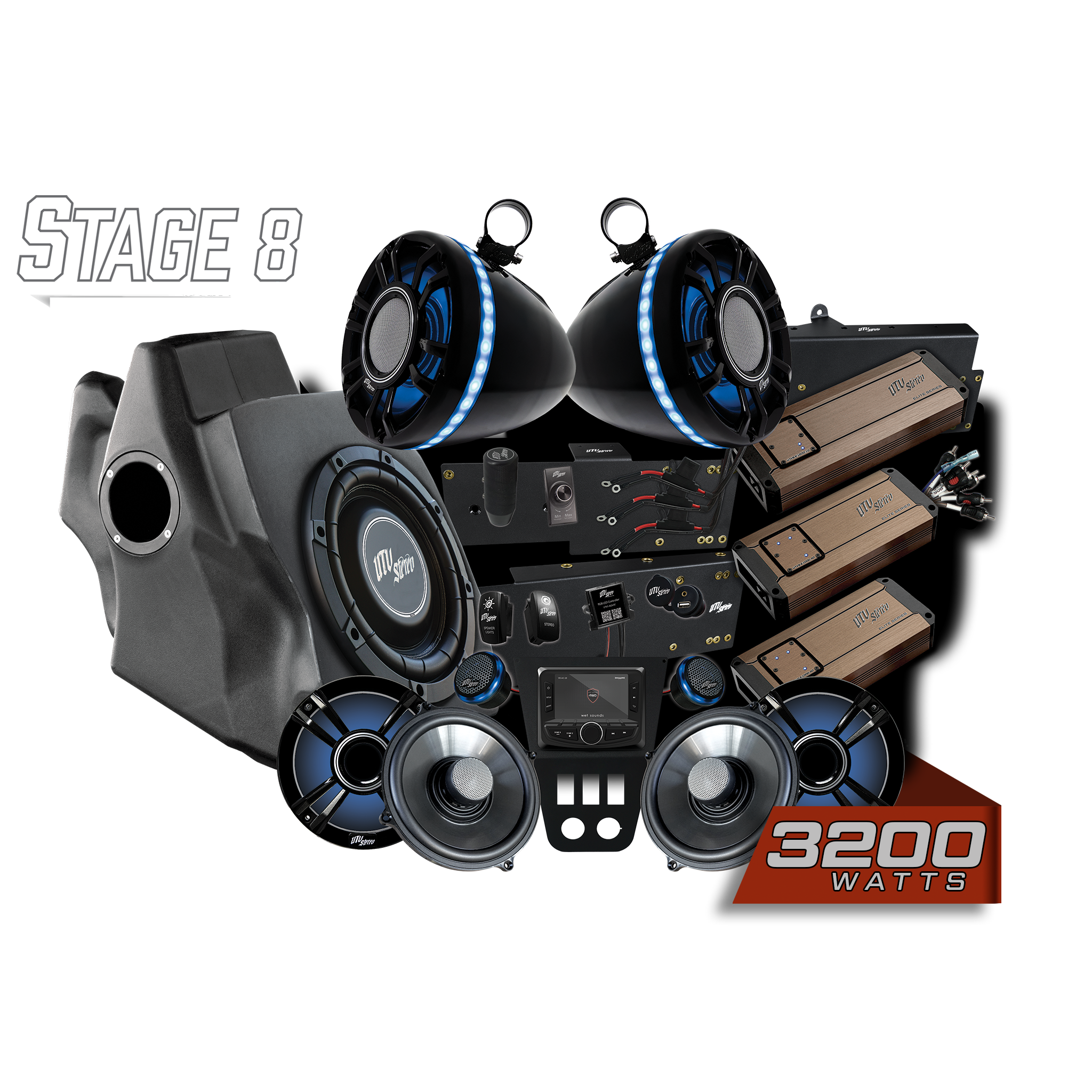 '20-'24 RZR® Pro Series Elite Stage 8 Stereo Kit | UTVS-PRO-S8-E