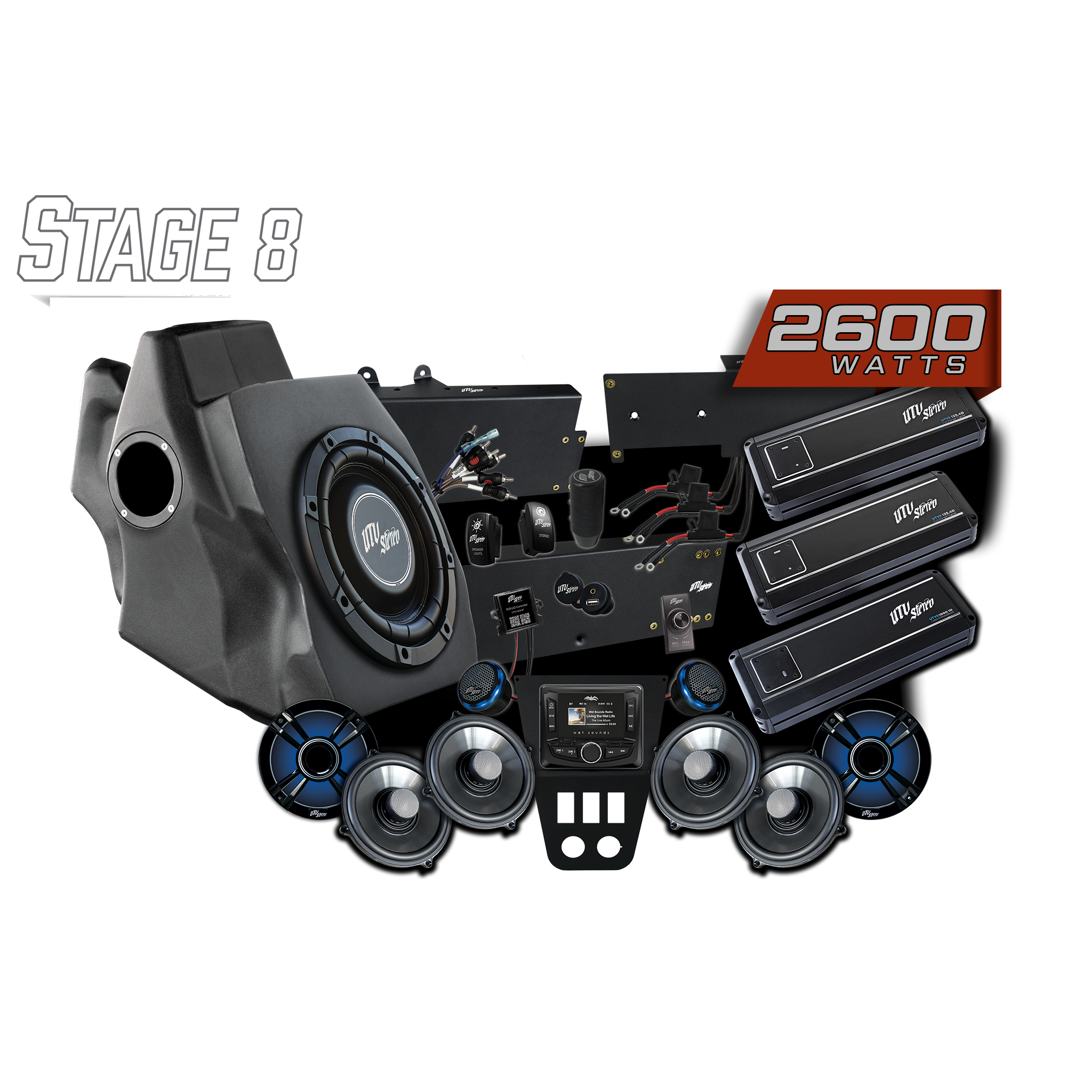 '20-'24 RZR® Pro Series Signature Stage 8 Stereo Kit | UTVS-PRO-S8-S