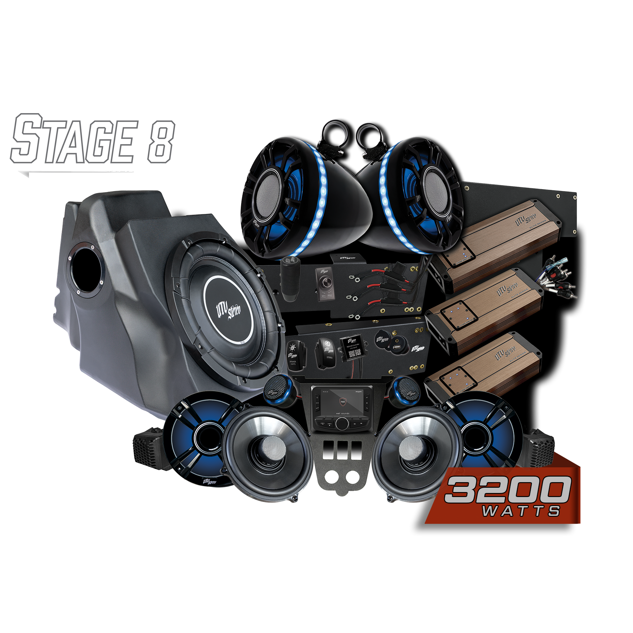 '25-'26 RZR® Pro Series Elite Stage 8 Stereo Kit | UTVS-PRO2-S8-E
