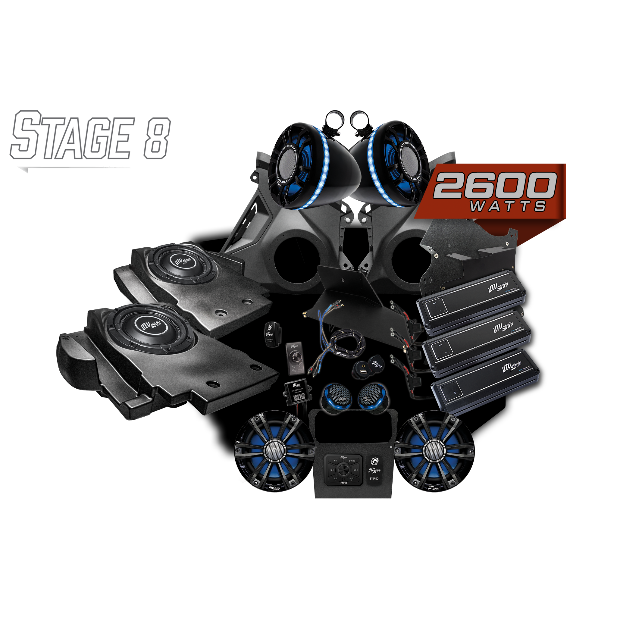 Can-Am® Maverick R Signature Series Stage 8 Stereo Kit | UTVS-R-S8-S