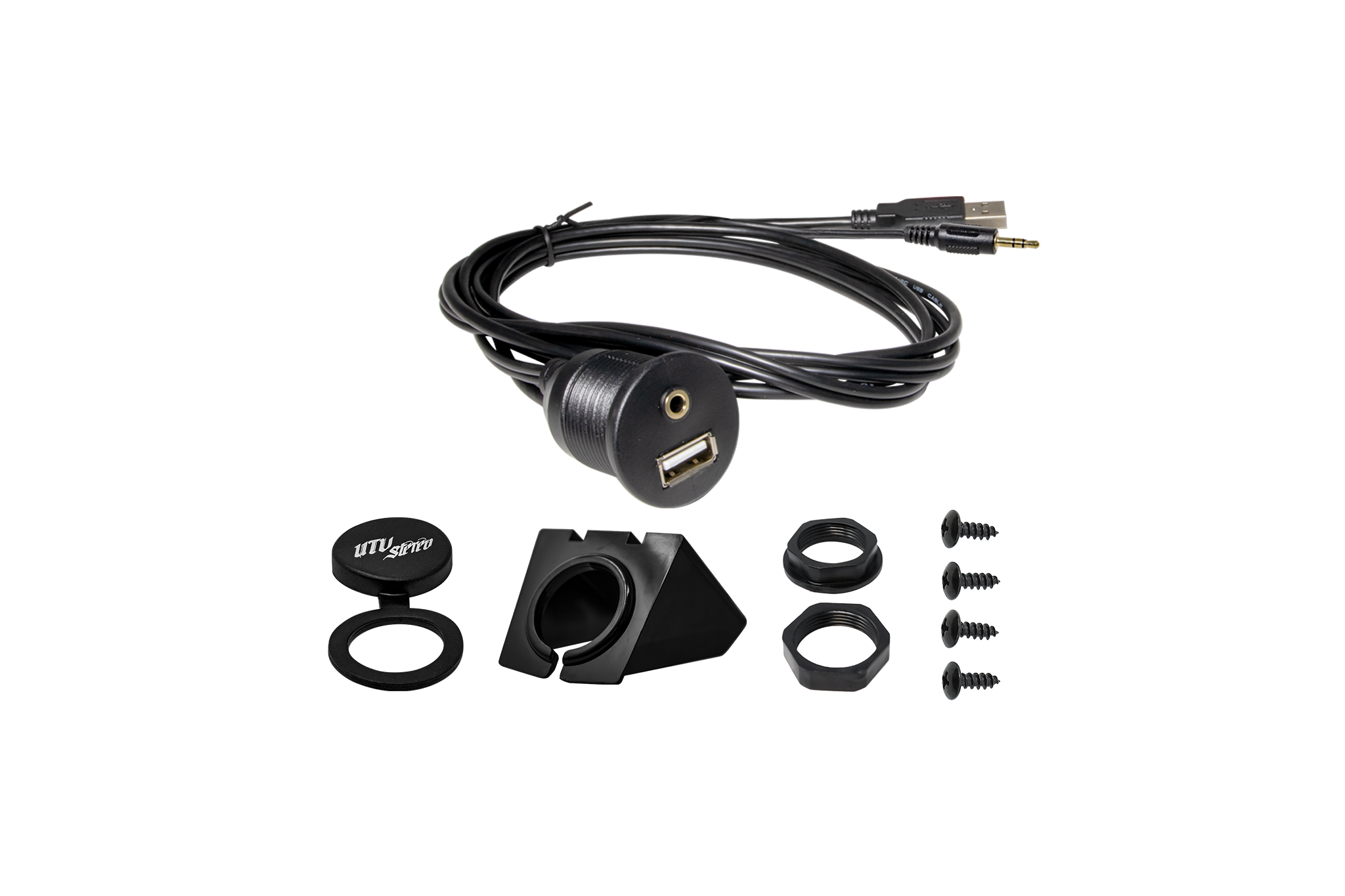 USB & Auxiliary Flush Mount Adapter for Source Units | UTVS-USB/AUX-FLMT