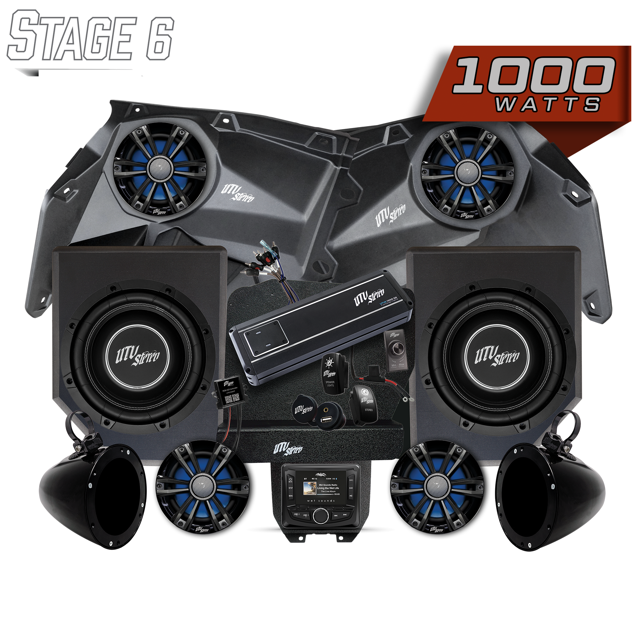 Can-Am® X3 Signature Series Stage 6 Stereo Kit |  UTVS-X3-S6-S