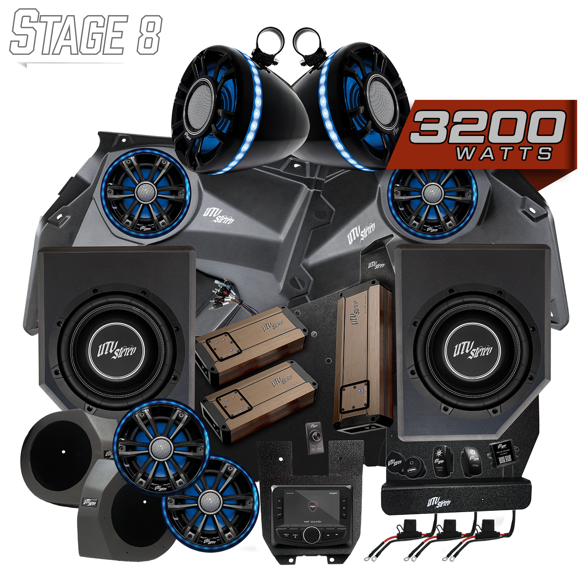 Can-Am® X3 Elite Series Stage 8 Stereo Kit | UTVS-X3-S8-E