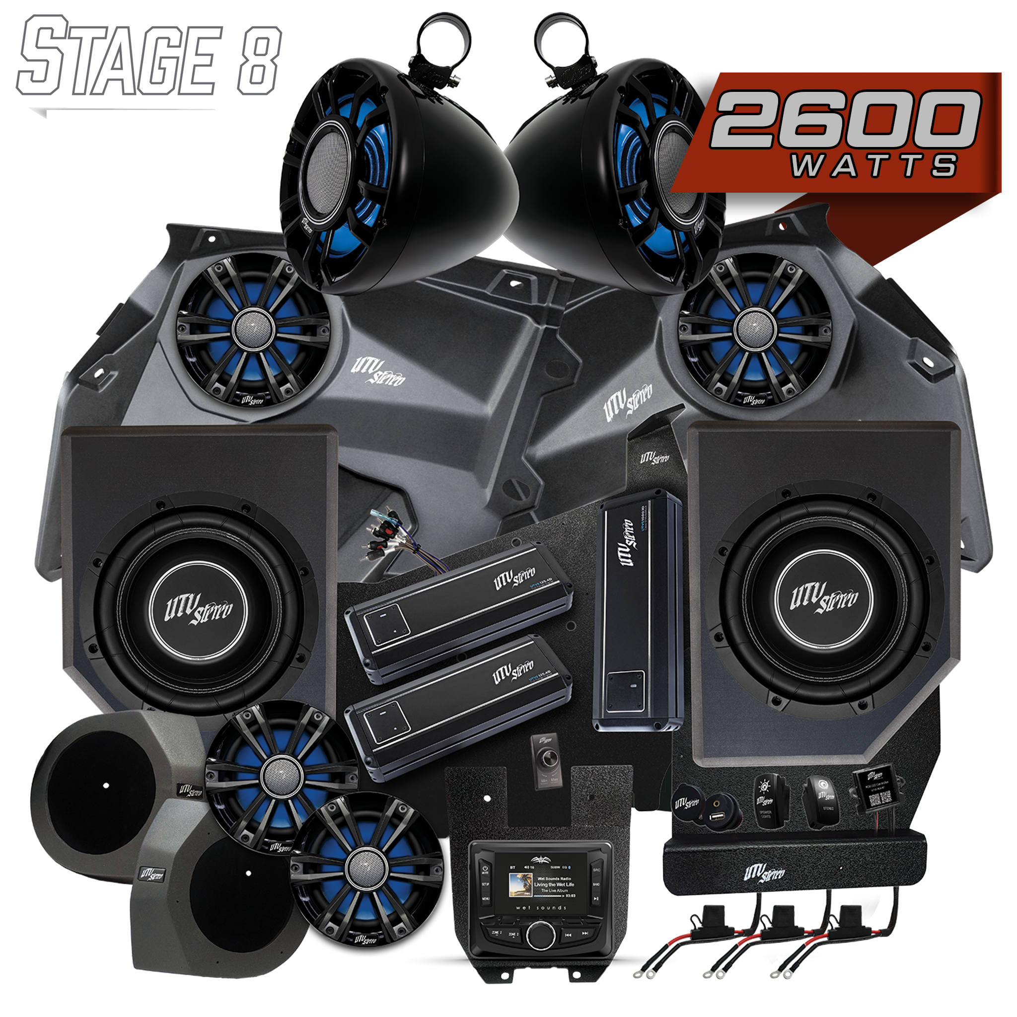 Can-Am® X3 Signature Series Stage 8 Stereo Kit | UTVS-X3-S8-S